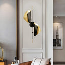 GobekUsa Curve Metal Sheet Sconce Light - Postmodern 2-Light Black Wall Mount for Stairway