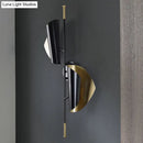 GobekUsa Curve Metal Sheet Sconce Light - Postmodern 2-Light Black Wall Mount for Stairway