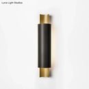 GobekUsa LED Wall Mount Sconce - Pipe Shaped Postmodern Metal Bedside Lighting in Black and Gold