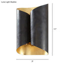 GobekUsa Postmodern Roll Shape Metal Wall Lamp Sconce - 2-Bulb Wall Mount Light for Stairs