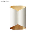 GobekUsa Postmodern Roll Shape Metal Wall Lamp Sconce - 2-Bulb Wall Mount Light for Stairs