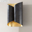 GobekUsa Postmodern Roll Shape Metal Wall Lamp Sconce - 2-Bulb Wall Mount Light for Stairs