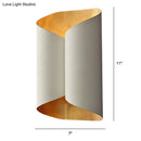 GobekUsa Postmodern Roll Shape Metal Wall Lamp Sconce - 2-Bulb Wall Mount Light for Stairs