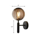 GobekUsa Postmodern Glass Ball Wall Light for Bedroom - Single Bulb Sconce Kit