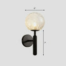 GobekUsa Postmodern Glass Ball Wall Light for Bedroom - Single Bulb Sconce Kit