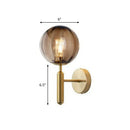 GobekUsa Postmodern Glass Ball Wall Light for Bedroom - Single Bulb Sconce Kit