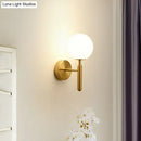 GobekUsa Postmodern Glass Ball Wall Light for Bedroom - Single Bulb Sconce Kit