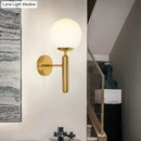 GobekUsa Postmodern Glass Ball Wall Light for Bedroom - Single Bulb Sconce Kit