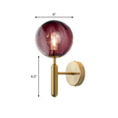 GobekUsa Postmodern Glass Ball Wall Light for Bedroom - Single Bulb Sconce Kit