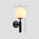GobekUsa Postmodern Glass Ball Wall Light for Bedroom - Single Bulb Sconce Kit