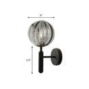 GobekUsa Postmodern Glass Ball Wall Light for Bedroom - Single Bulb Sconce Kit