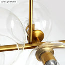 GobekUsa Postmodern 8-Head Glass Island Pendant for Dining Room Lighting