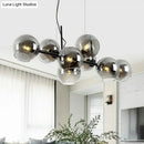 GobekUsa Postmodern 8-Head Glass Island Pendant for Dining Room Lighting