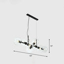 GobekUsa Postmodern 8-Head Glass Island Pendant for Dining Room Lighting