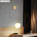 GobekUsa Postmodern Glass Globe Wall Lamp for Bedroom - 1-Light Wall Mount Fixture