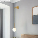 GobekUsa Postmodern Glass Globe Wall Lamp for Bedroom - 1-Light Wall Mount Fixture