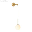 GobekUsa Postmodern Glass Globe Wall Lamp for Bedroom - 1-Light Wall Mount Fixture