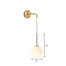 GobekUsa Postmodern Glass Globe Wall Lamp for Bedroom - 1-Light Wall Mount Fixture
