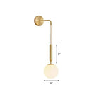 GobekUsa Postmodern Glass Globe Wall Lamp for Bedroom - 1-Light Wall Mount Fixture