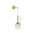 GobekUsa Postmodern Glass Globe Wall Lamp for Bedroom - 1-Light Wall Mount Fixture