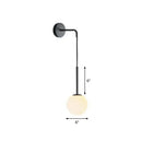 GobekUsa Postmodern Glass Globe Wall Lamp for Bedroom - 1-Light Wall Mount Fixture