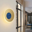 GobekUsa Postmodern Blue Round Sconce Light Fixture - Corridor LED Wall Light, 8"/11" Dia