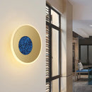 GobekUsa Postmodern Blue Round Sconce Light Fixture - Corridor LED Wall Light, 8"/11" Dia