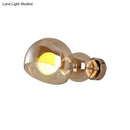 GobekUsa Postmodern Brass Wall Sconce Light with Clear/Amber Glass Shade