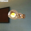 GobekUsa Postmodern Brass Wall Sconce Light with Clear/Amber Glass Shade