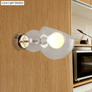 GobekUsa Postmodern Brass Wall Sconce Light with Clear/Amber Glass Shade