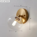 GobekUsa Rotatable Glass Wall Sconce - Small and Stylish Postmodern Brass Light
