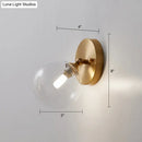 GobekUsa Rotatable Glass Wall Sconce - Small and Stylish Postmodern Brass Light