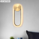 GobekUsa Postmodern Brass Arc Wall Sconce LED Lamp for Bedroom