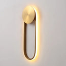 GobekUsa Postmodern Brass Arc Wall Sconce LED Lamp for Bedroom