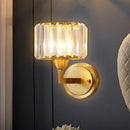 GobekUsa Crystal Prism Wall Lamp: Postmodern Brass Bedside Sconce