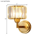 GobekUsa Crystal Prism Wall Lamp: Postmodern Brass Bedside Sconce