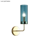 GobekUsa Postmodern Glass Tube Wall Sconce with Brass Finish