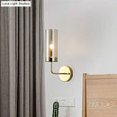 GobekUsa Postmodern Glass Tube Wall Sconce with Brass Finish