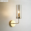 GobekUsa Postmodern Glass Tube Wall Sconce with Brass Finish