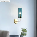 GobekUsa Postmodern Glass Tube Wall Sconce with Brass Finish