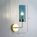 GobekUsa Postmodern Glass Tube Wall Sconce with Brass Finish