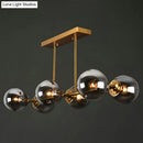 GobekUsa Postmodern Brass Island Light with Globe Glass Shade: Stylish Metal Ceiling Fixture