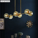 GobekUsa Postmodern Brass Island Light with Globe Glass Shade: Stylish Metal Ceiling Fixture