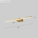 GobekUsa Postmodern Brass LED Sconce Vanity Light with Acrylic Bath Wall Fixture
