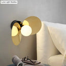 GobekUsa Mini Milk Glass Wall Light with Gold Postmodern Design and Reflective Shields
