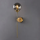 GobekUsa Postmodern Brass Pencil Arm Wall Lamp Sconce with Ball Glass Shade