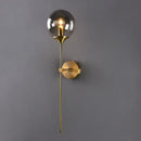 GobekUsa Postmodern Brass Pencil Arm Wall Lamp Sconce with Ball Glass Shade