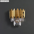 GobekUsa Postmodern Brass Tiered Flush Wall Sconce with Crystal Lighting - Ideal for Bedroom