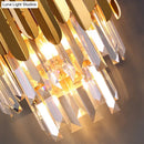 GobekUsa Postmodern Brass Tiered Flush Wall Sconce with Crystal Lighting - Ideal for Bedroom