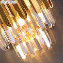GobekUsa Postmodern Brass Tiered Flush Wall Sconce with Crystal Lighting - Ideal for Bedroom